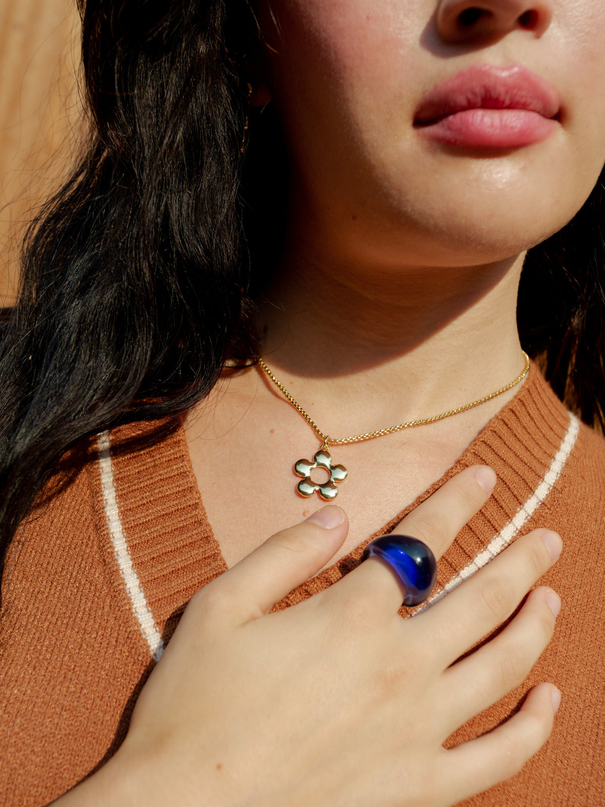 Florette Necklace - Gold - 9