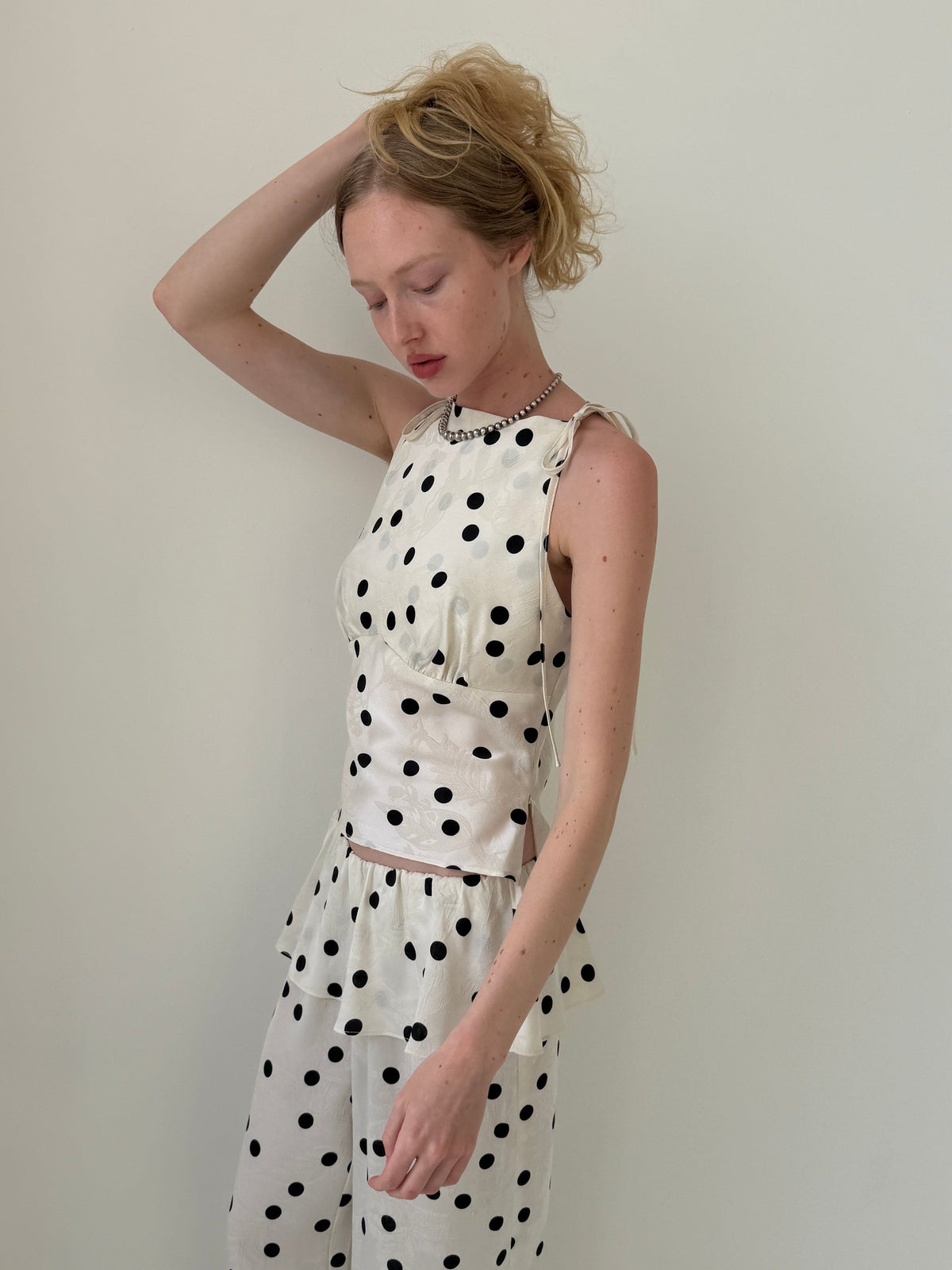 Lucy Top - White Dot - 8