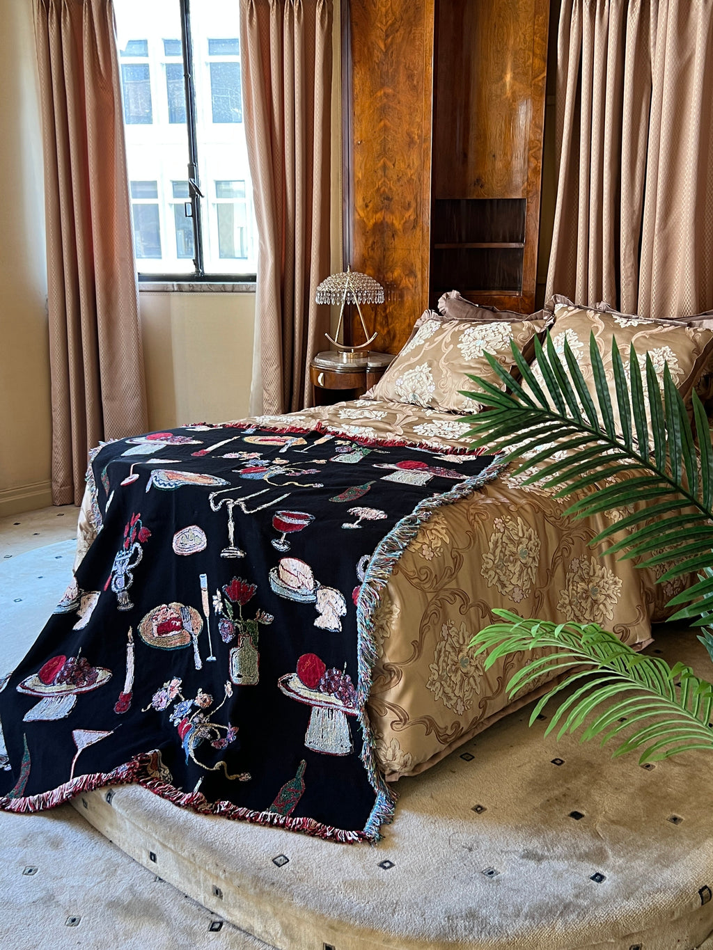 Archie Throw Blanket - Set The Table Caviar - 5