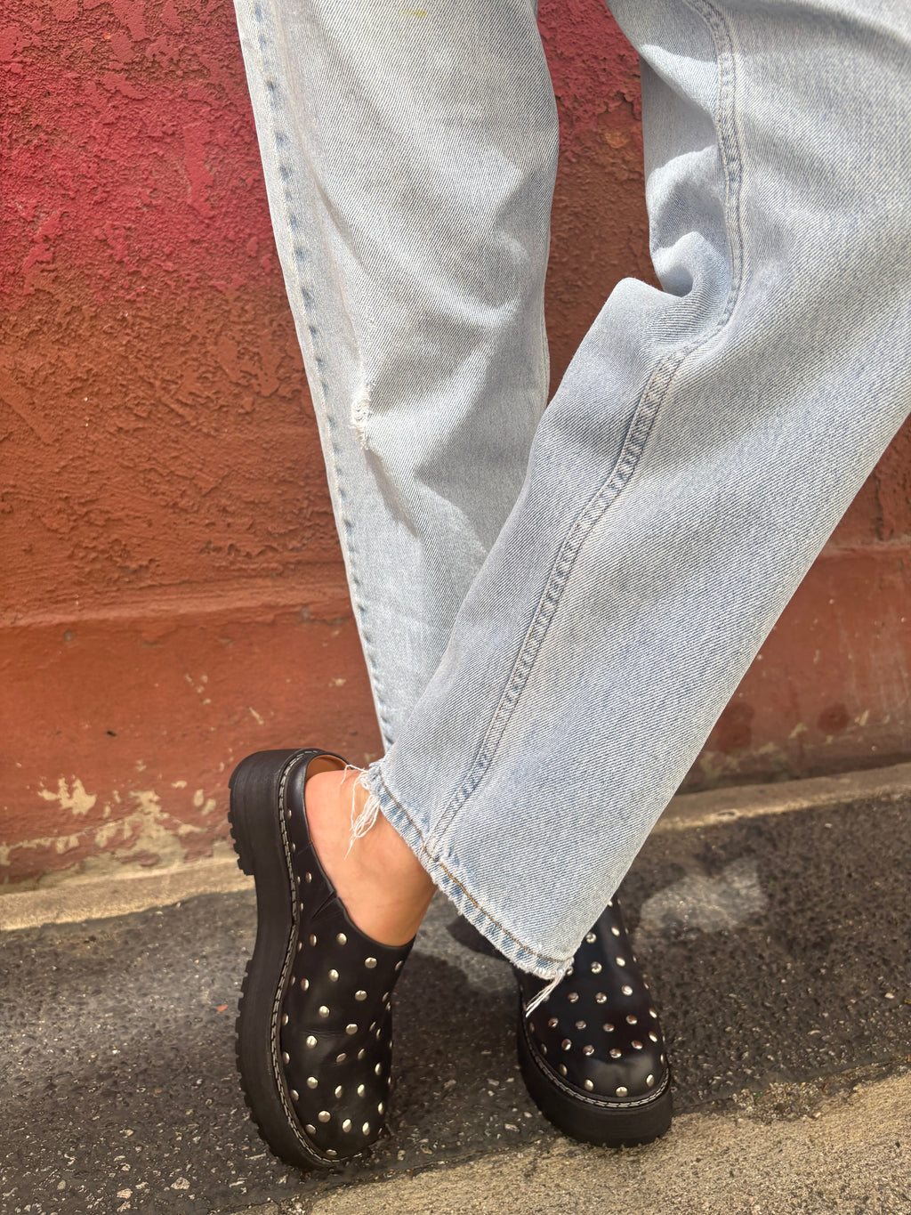 Lena Chunky Mule - Studs - 4