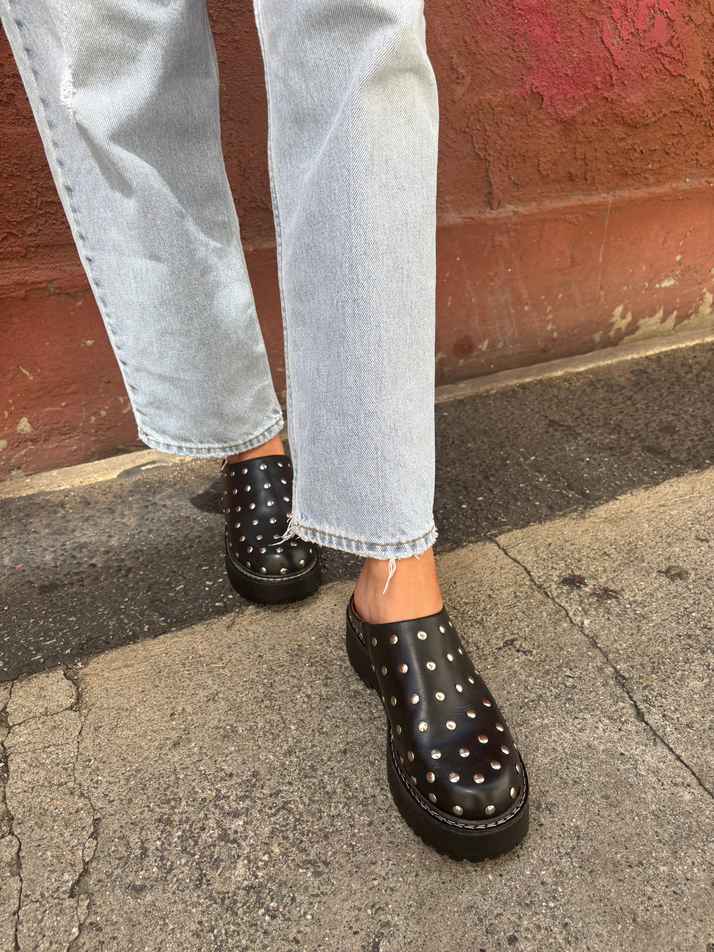 Lena Chunky Mule - Studs - 2