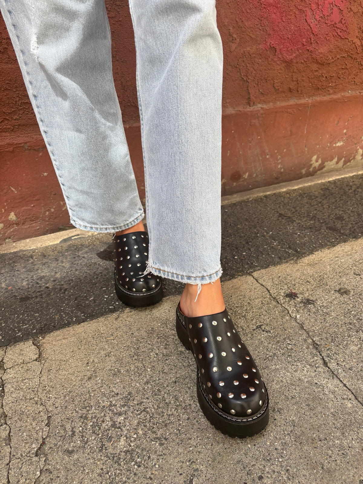Lena Chunky Mule - Studs - 2
