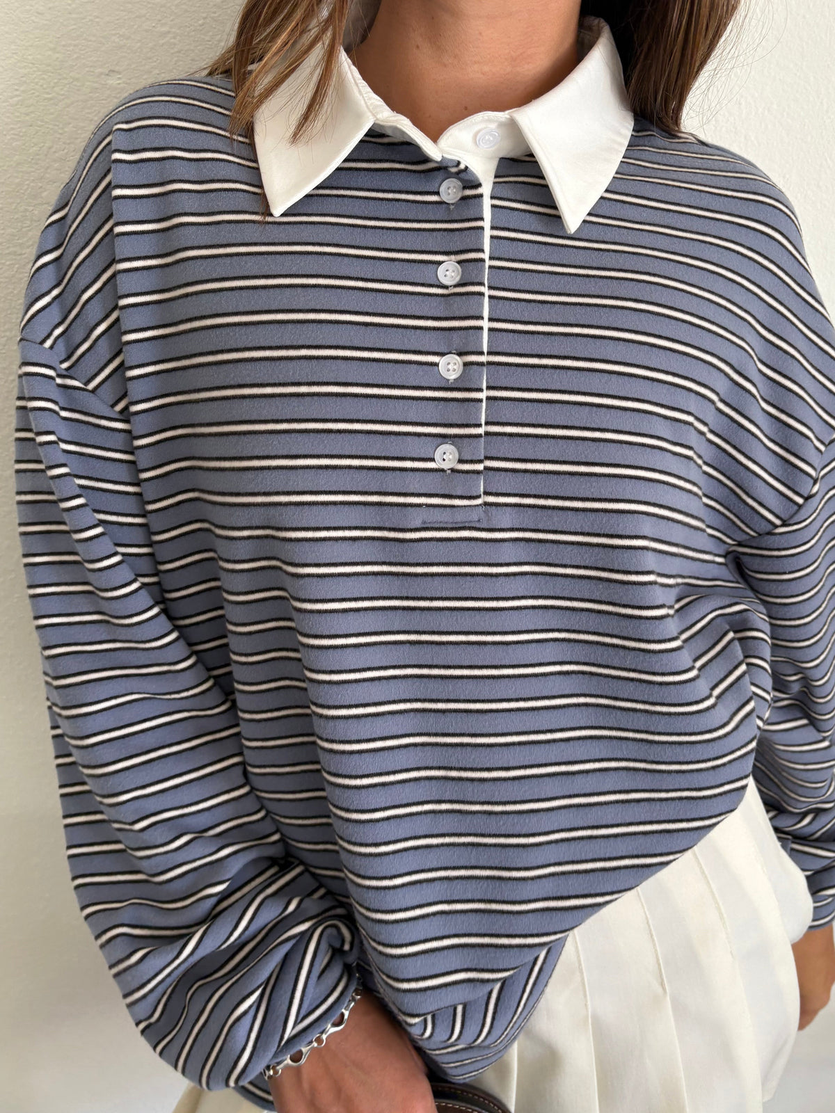 Marin Striped Polo - Blue Stripe - 1