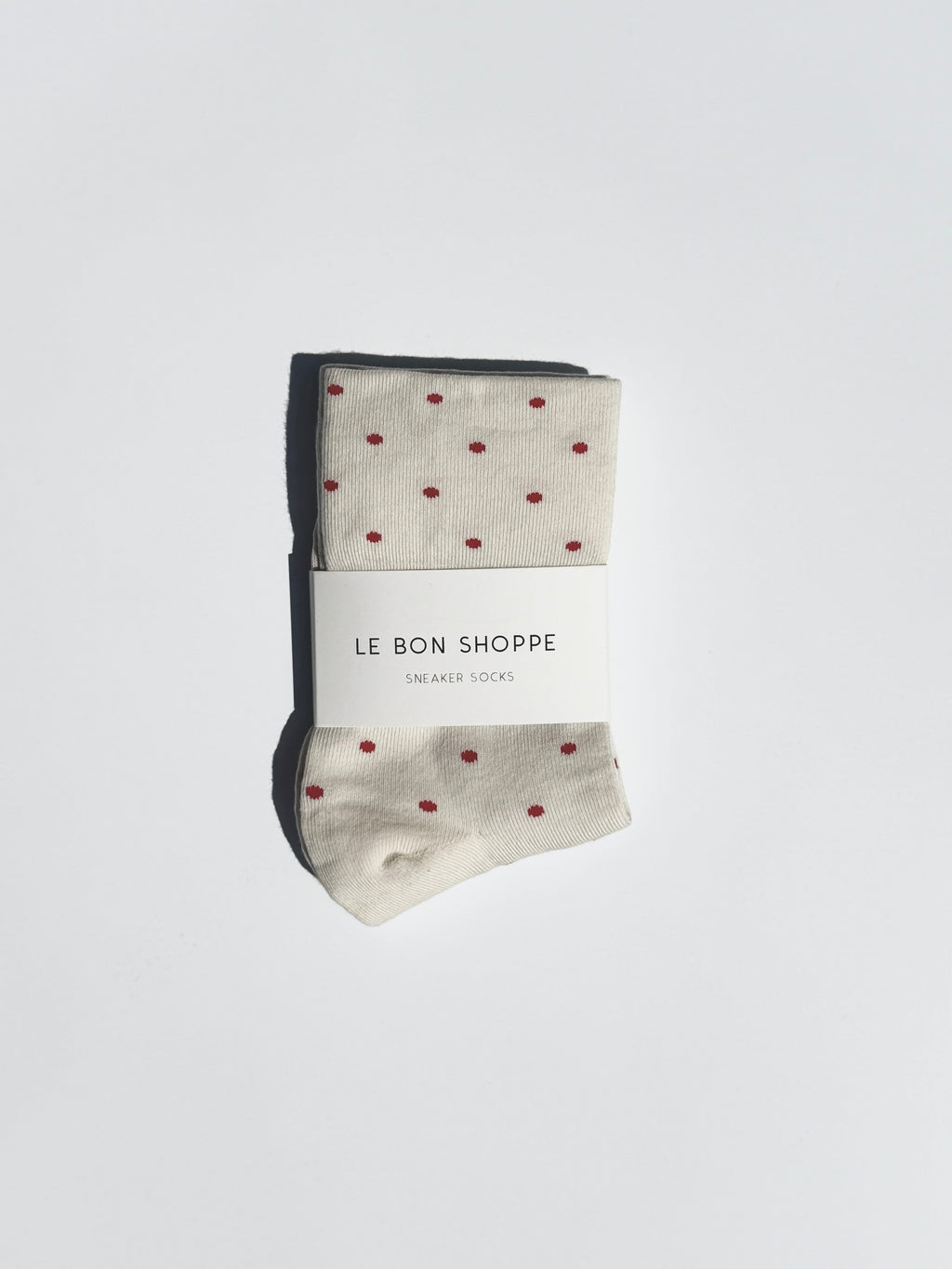 Patterned Sneaker Socks - Cream Red - 5