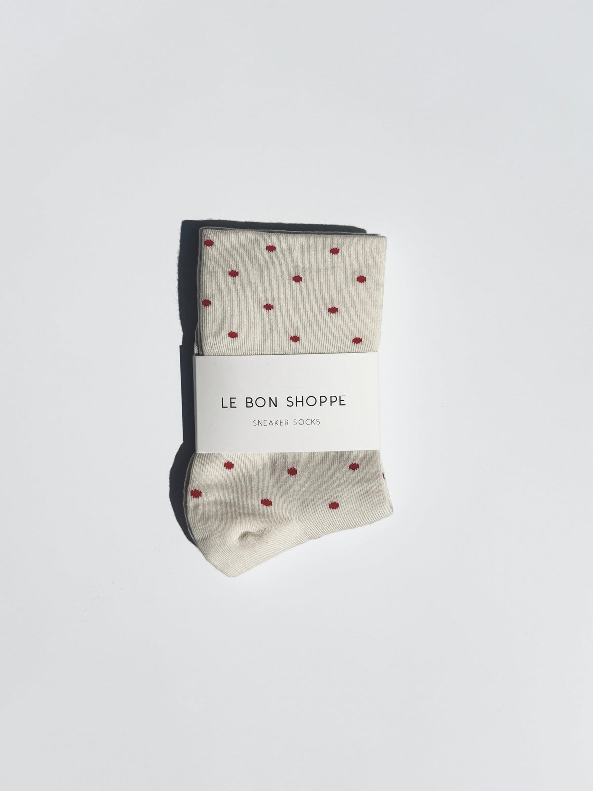 Patterned Sneaker Socks - Cream Red - 5