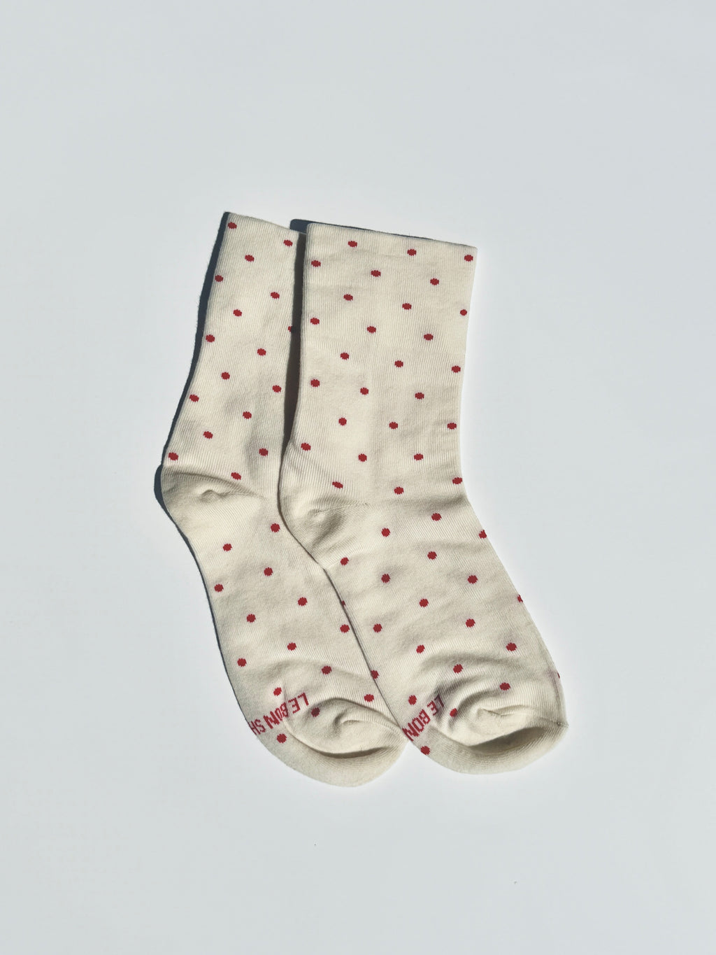 Patterned Sneaker Socks - Cream Red - 3