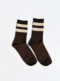 Her Varsity Socks - Espresso - 1