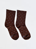 Patterned Sneaker Socks - Cacao/Blue - 1