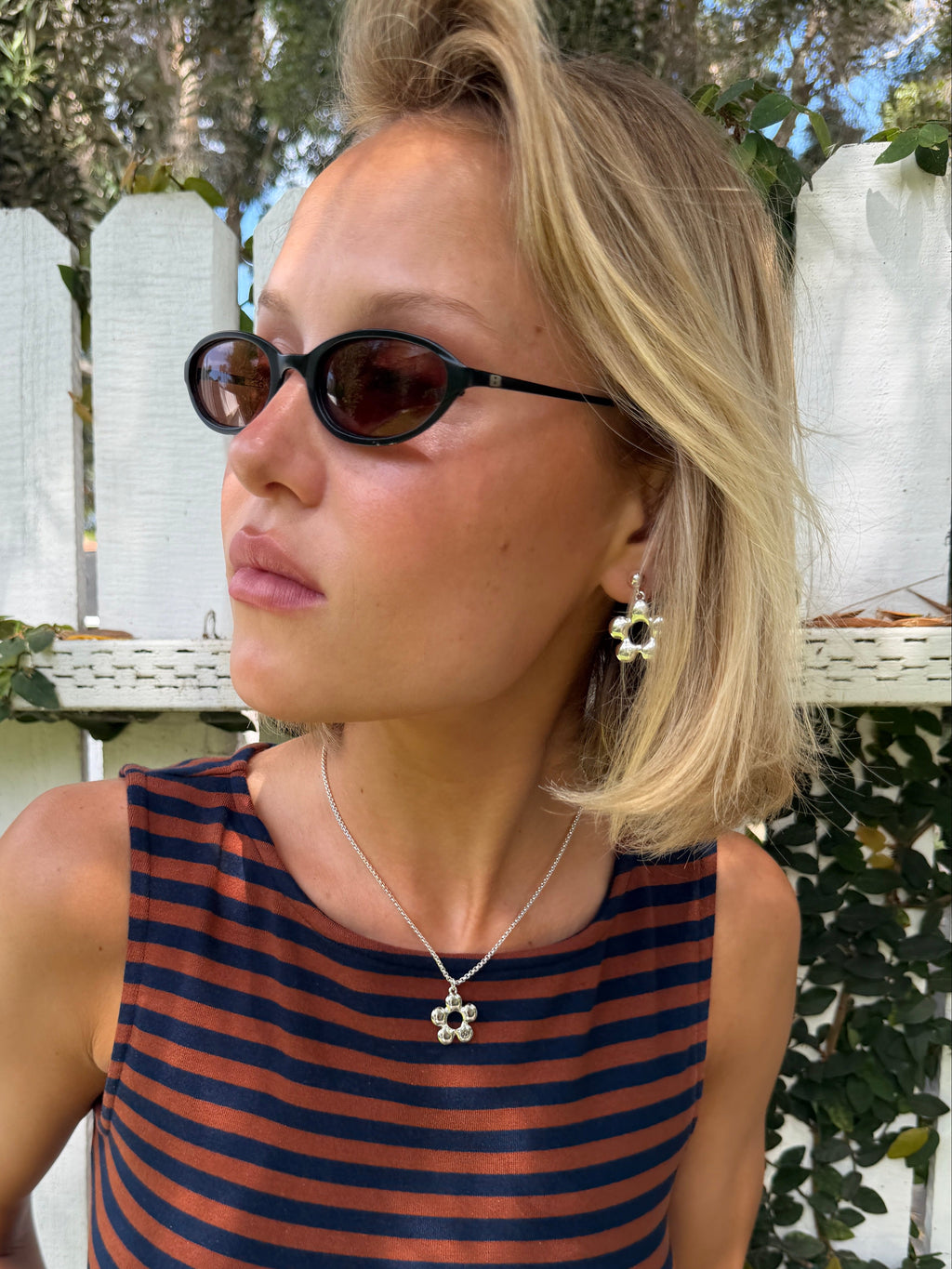 Florette Earrings - Silver - 8