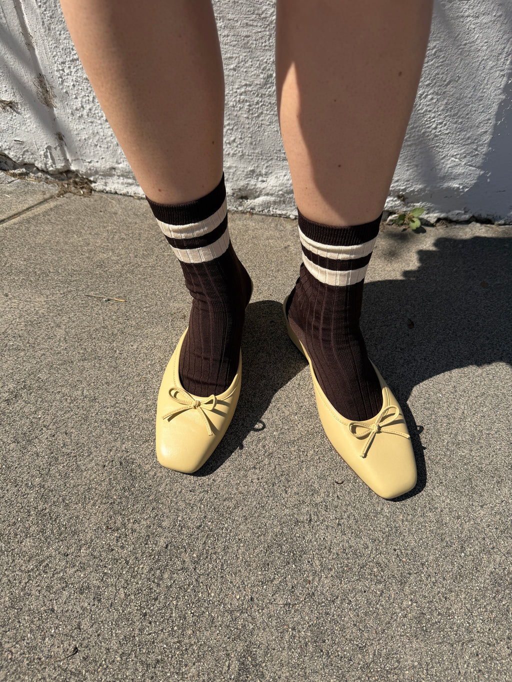 Her Varsity Socks - Espresso - 2