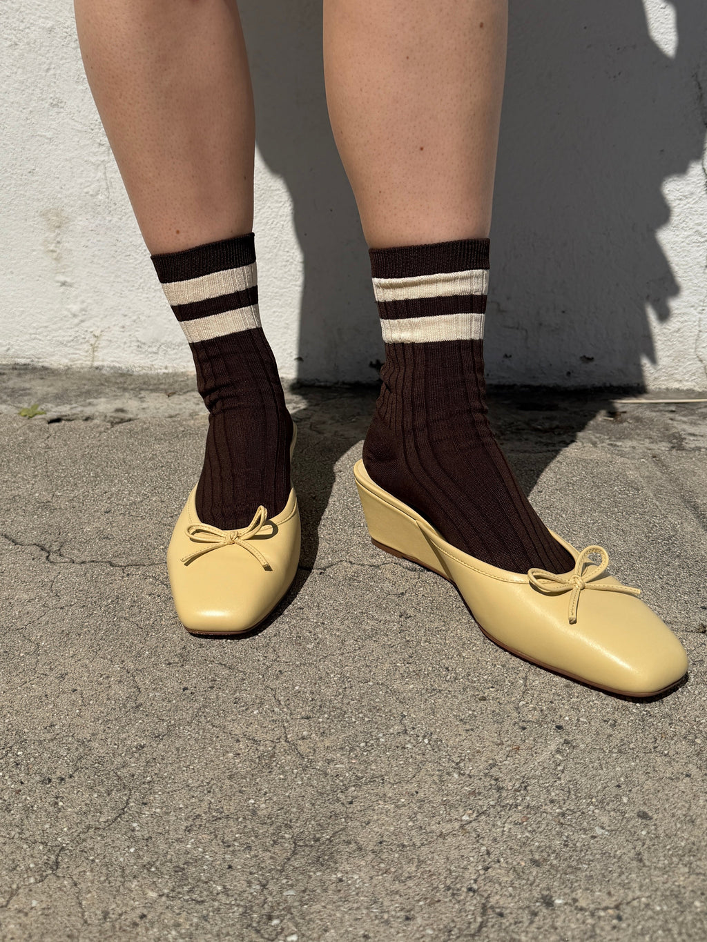 Her Varsity Socks - Espresso - 4