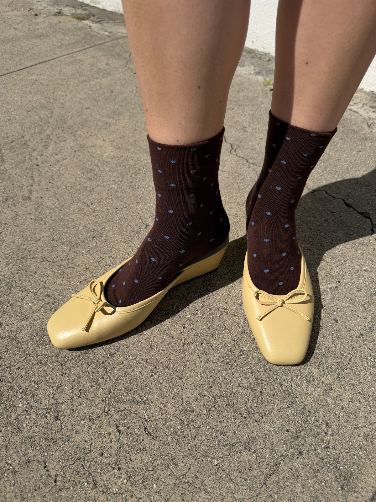 Patterned Sneaker Socks - Cacao/Blue - 4