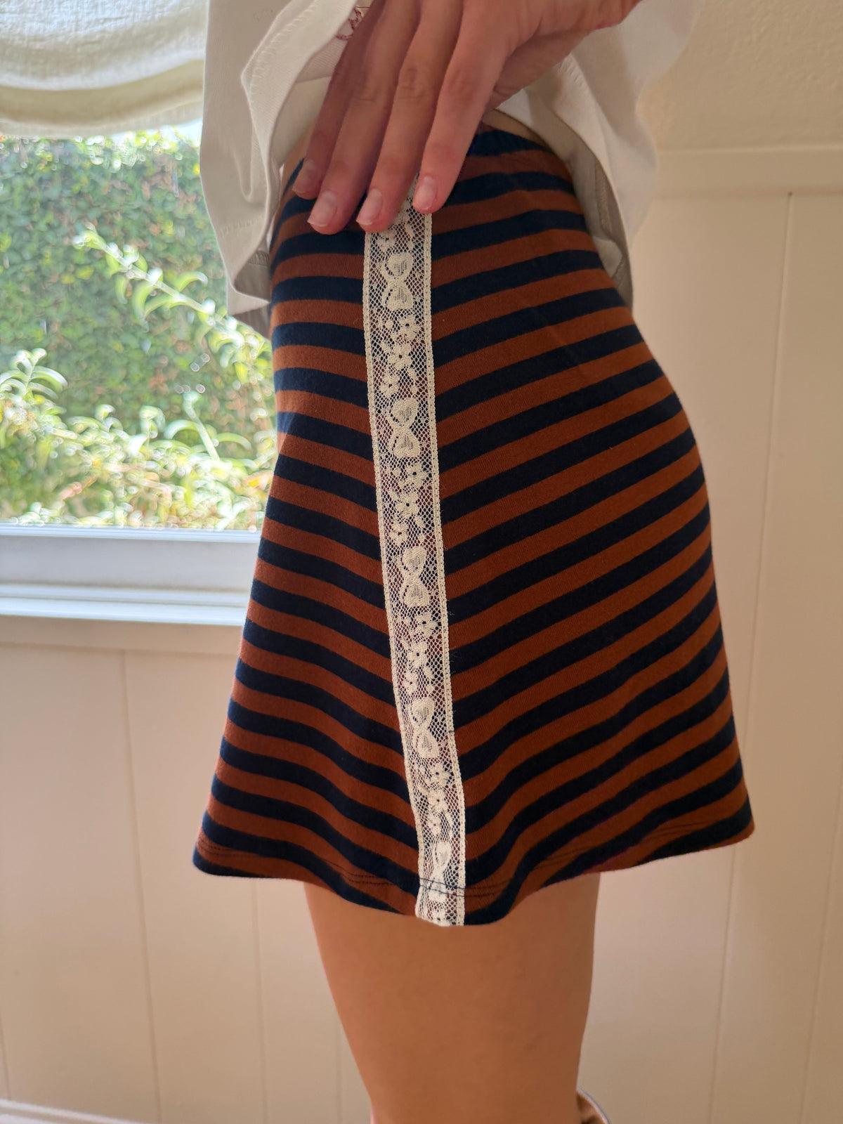 Darcy Skort - Tobacco Stripe - 4