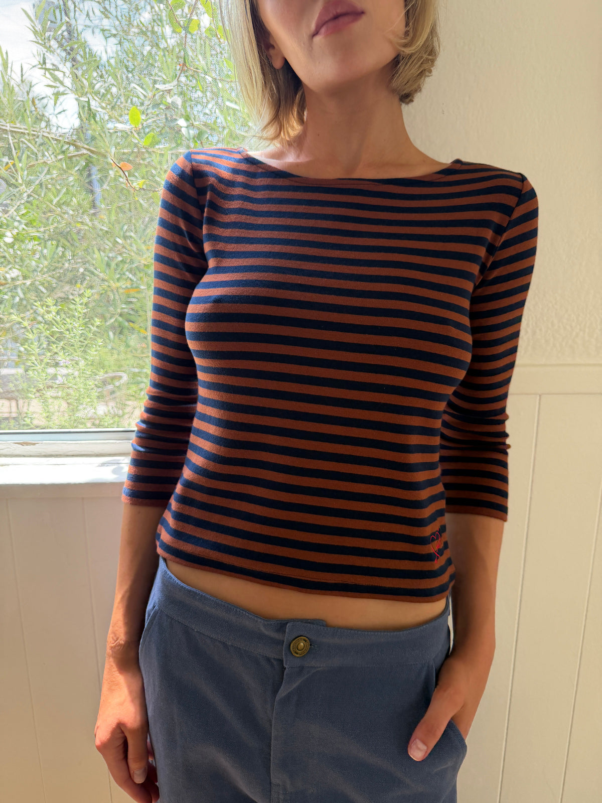 Nia Top - Tobacco Stripe - 4