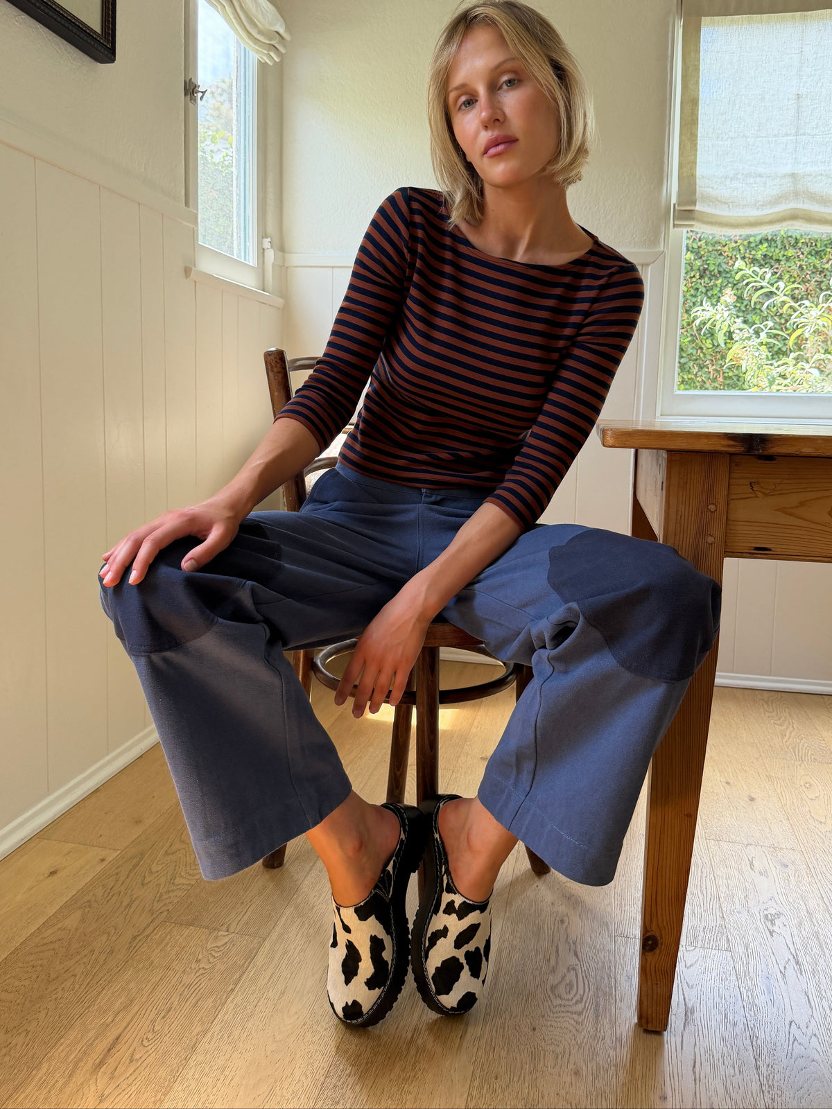 Lena Chunky Mule - Cow - 7