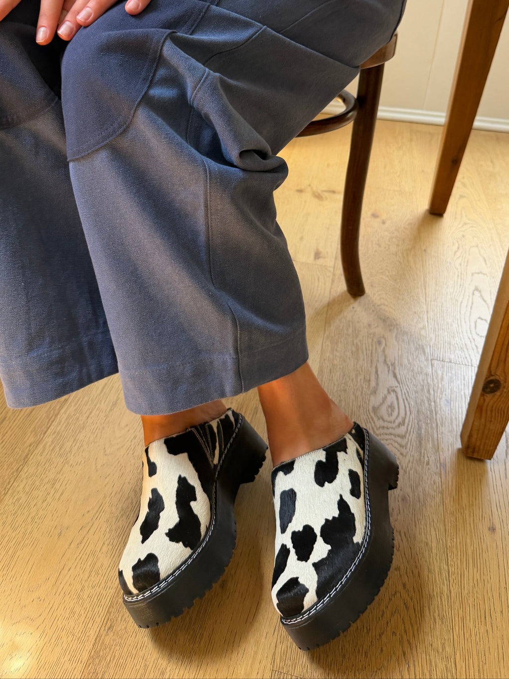 Lena Chunky Mule - Cow - 12