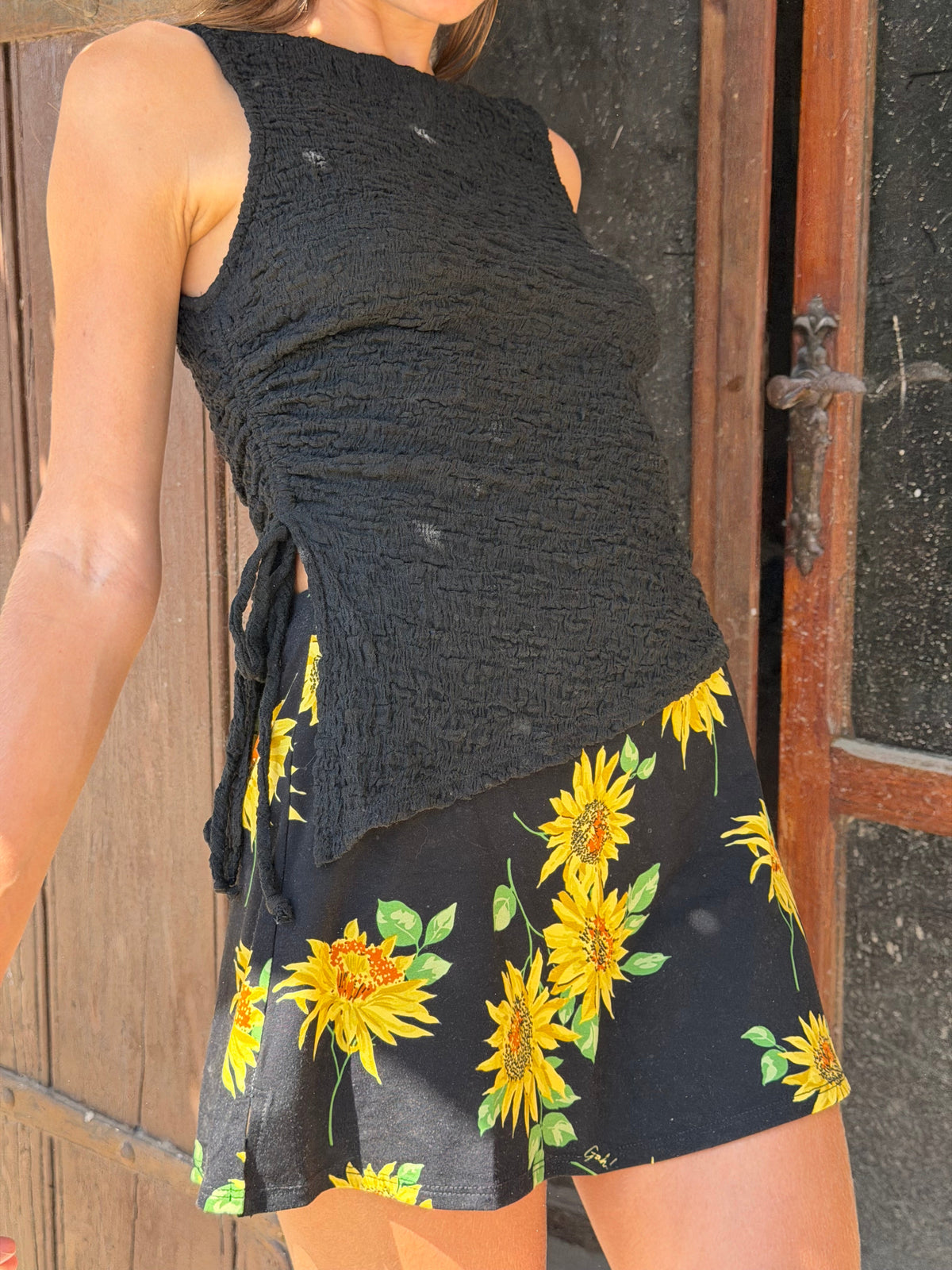 Erin Tank - Black Crinkle - 5