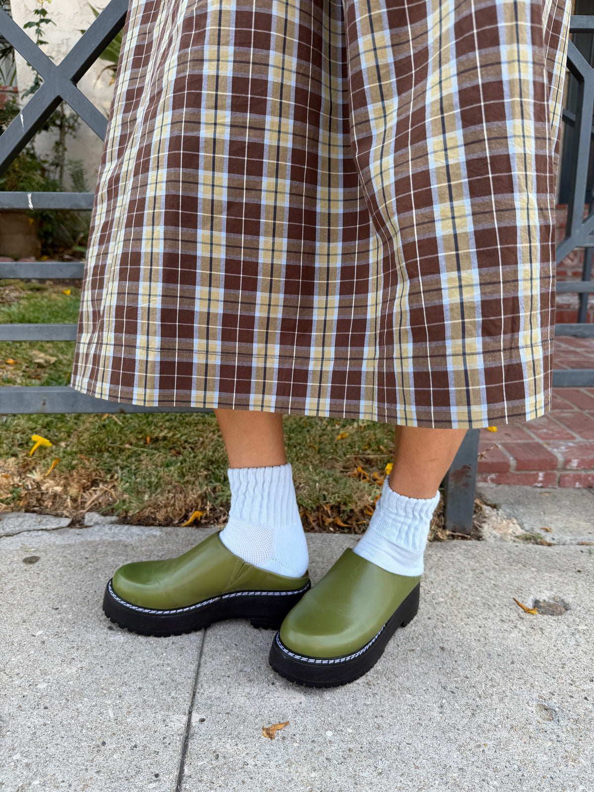 Lena Chunky Mule - Olive - 2