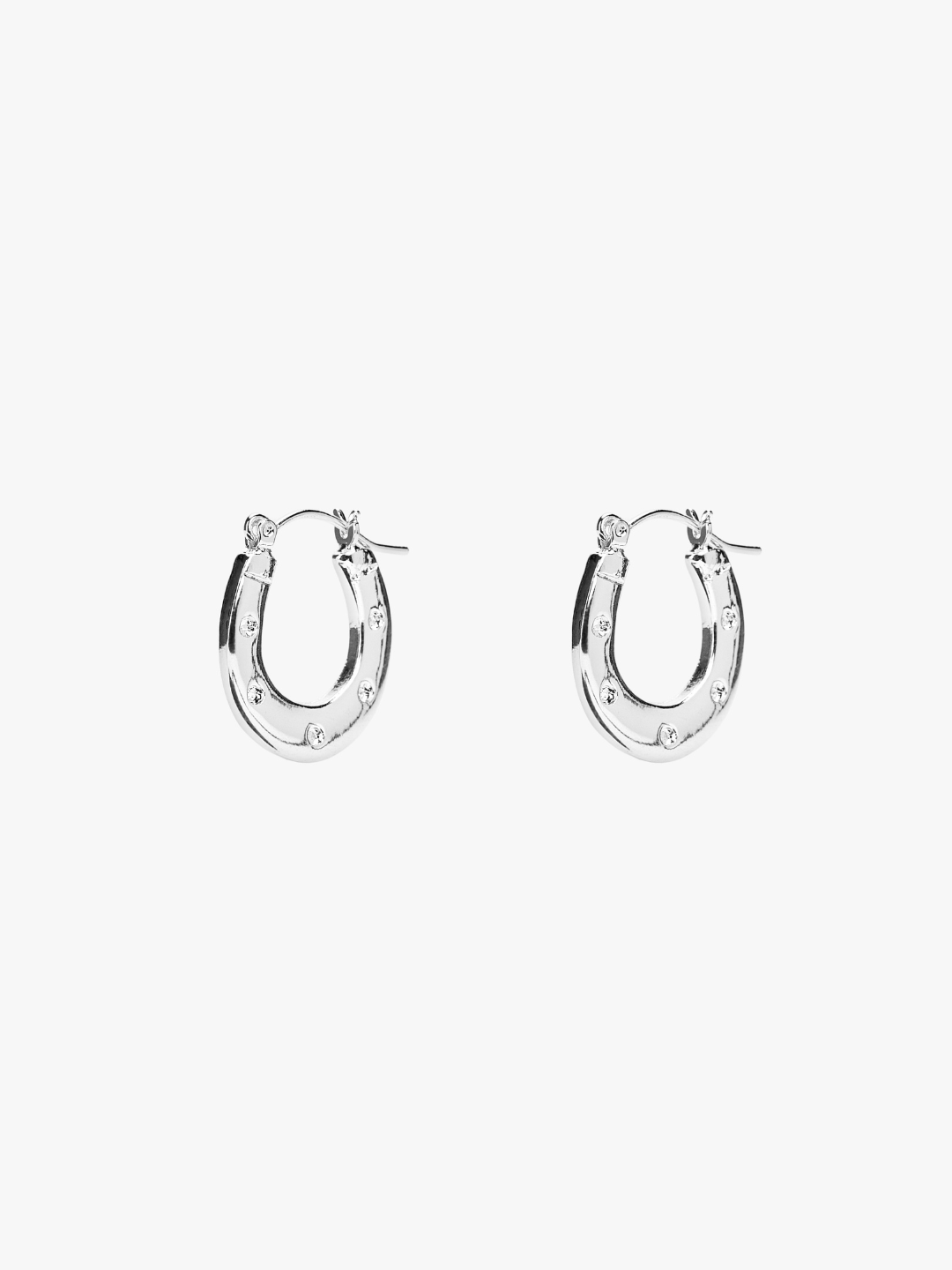 Horseshoe Earrings - Silver - 1