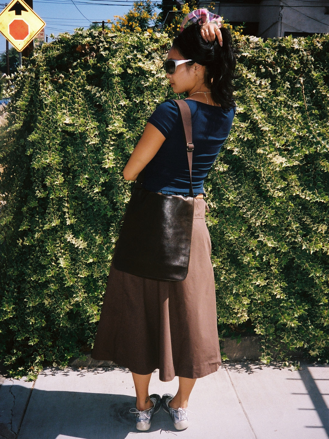 Caspia Volume Midi Skirt - Chocolate - 5