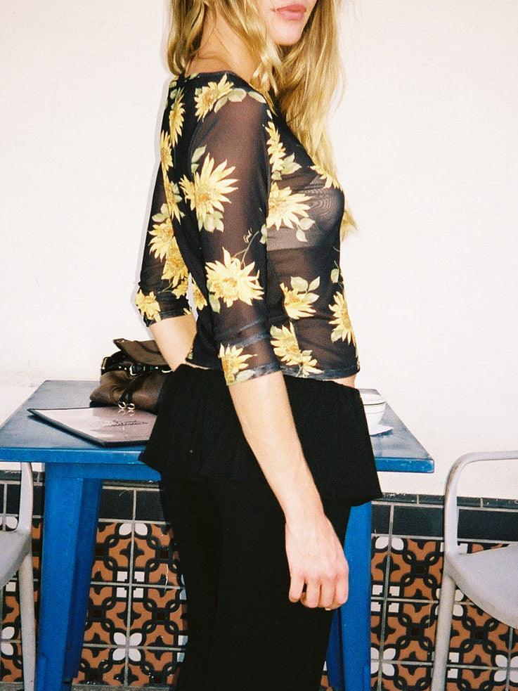Nia Top - Midnight Sunflower - 4