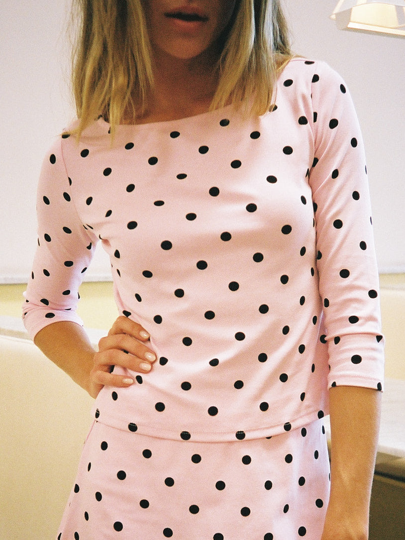 Nia Top - Pink Dot - 3