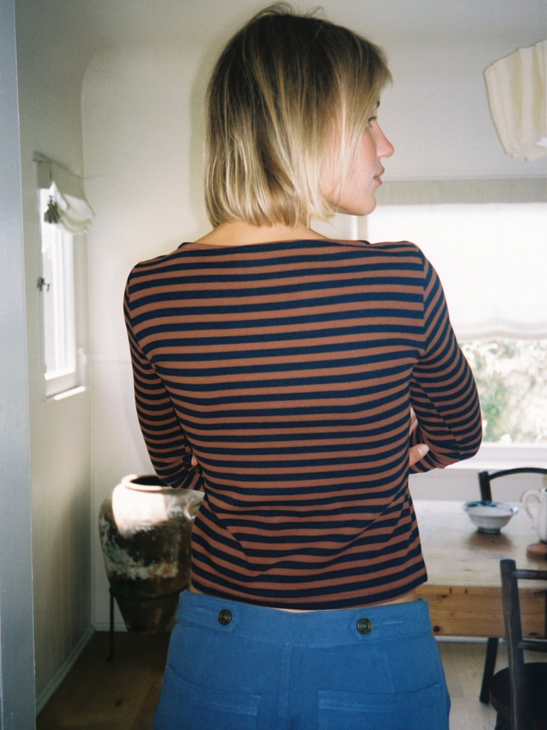 Nia Top - Tobacco Stripe - 5