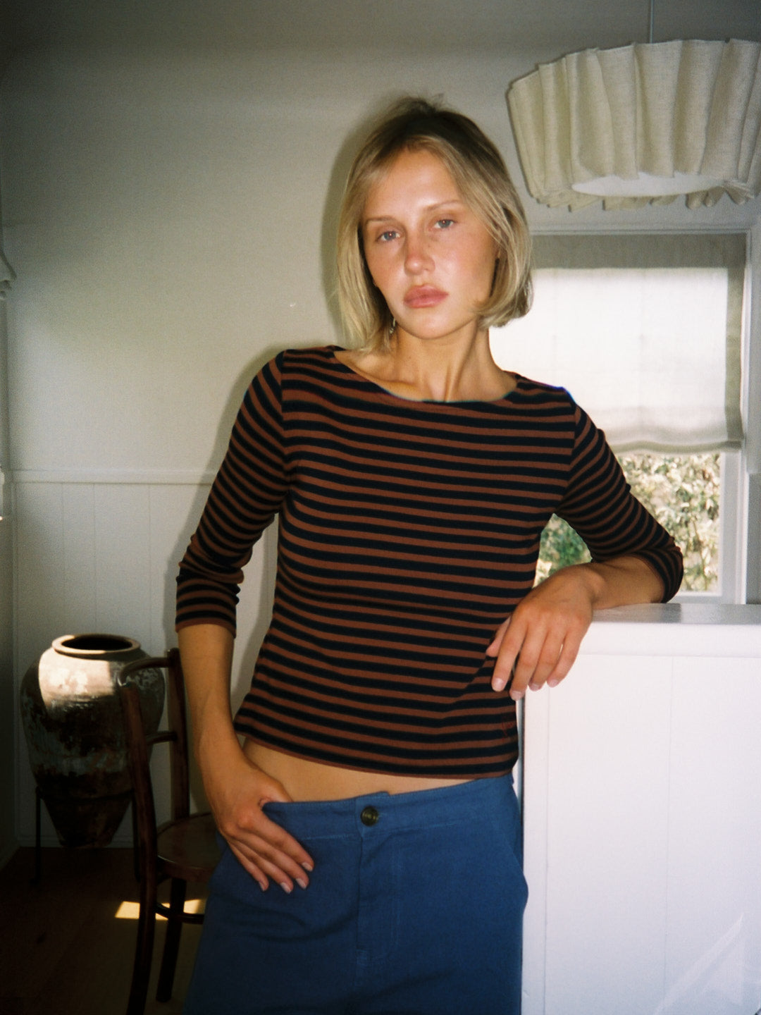 Nia Top - Tobacco Stripe - 2