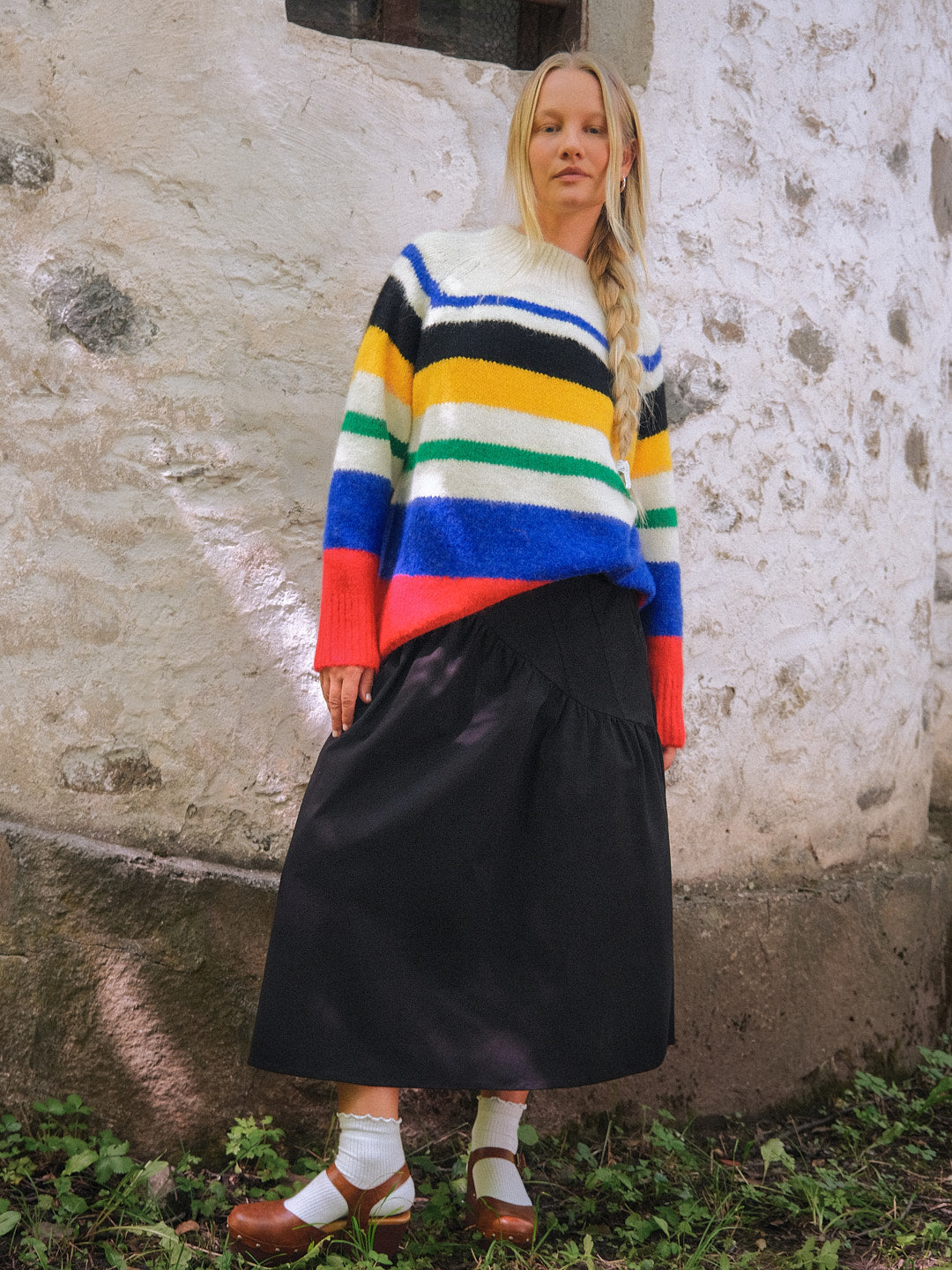 Louise Mockneck Sweater - Primary Stripe - 3