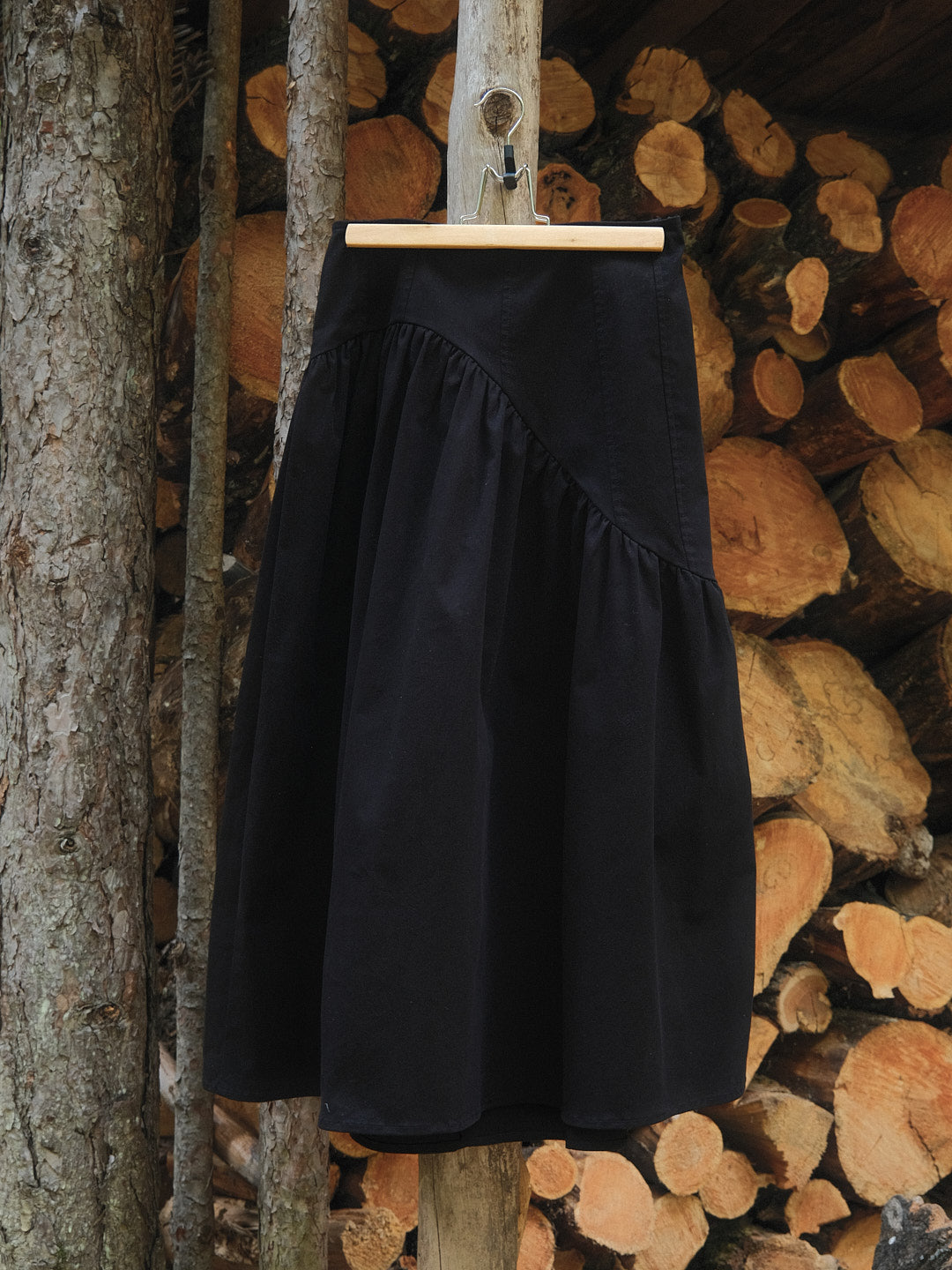 Maeve Midi Skirt - Caviar Twill - 5
