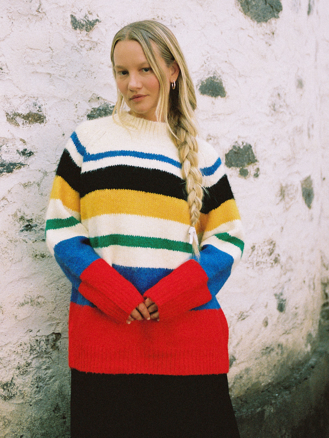 Louise Mockneck Sweater - Primary Stripe - 2