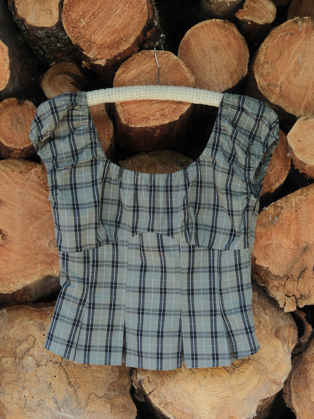 Pat Top - Moss Plaid - 4