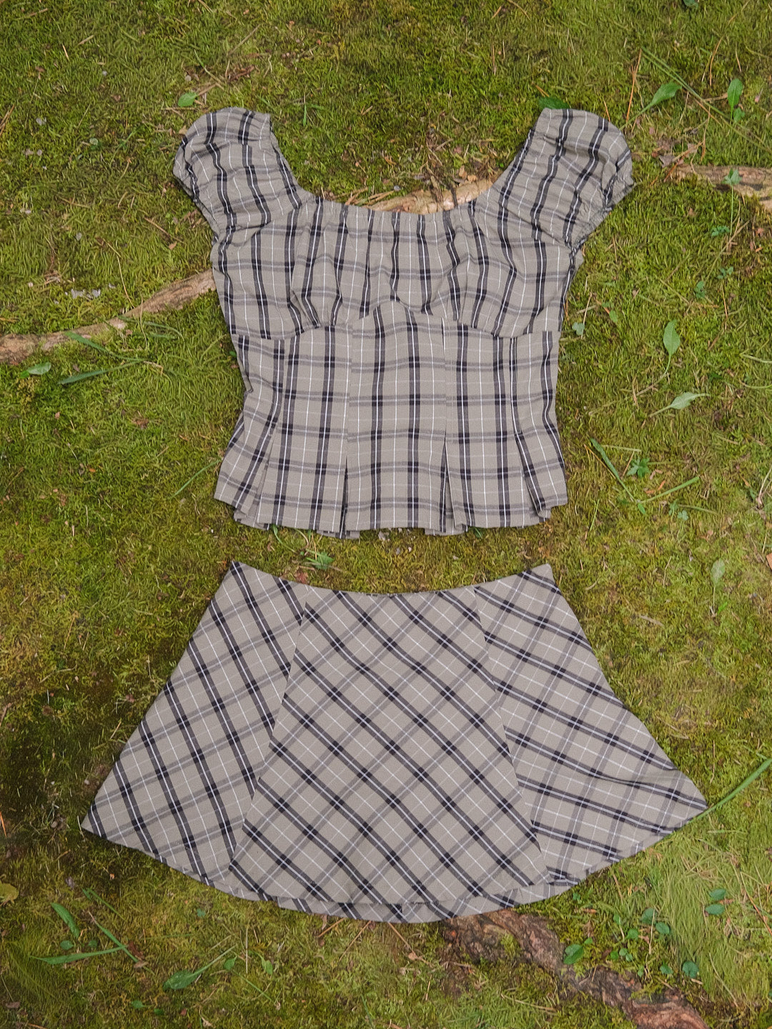 Star Skort - Moss Plaid - 9