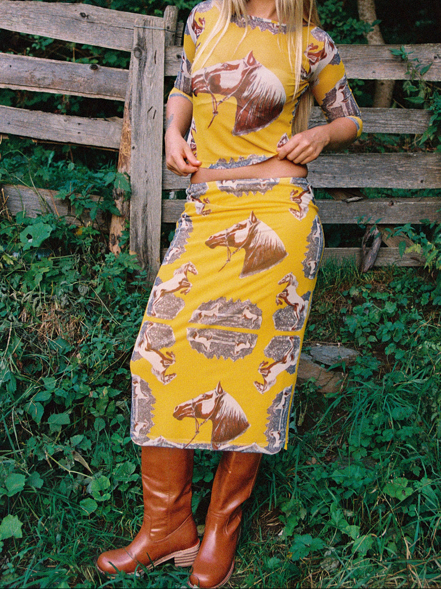 Sandy Midi Skirt - Heritage Horse - 2