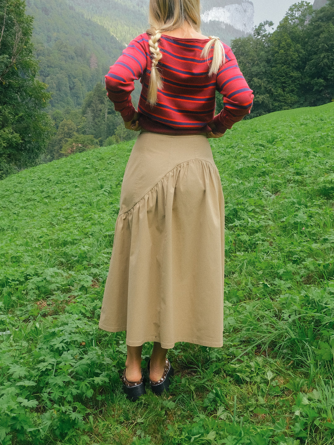 Maeve Midi Skirt - Toast Twill - 5