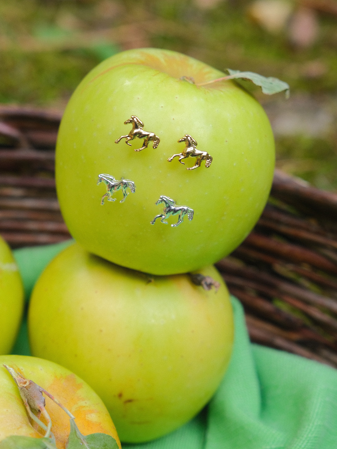 Horse Stud Earrings - Silver - 3