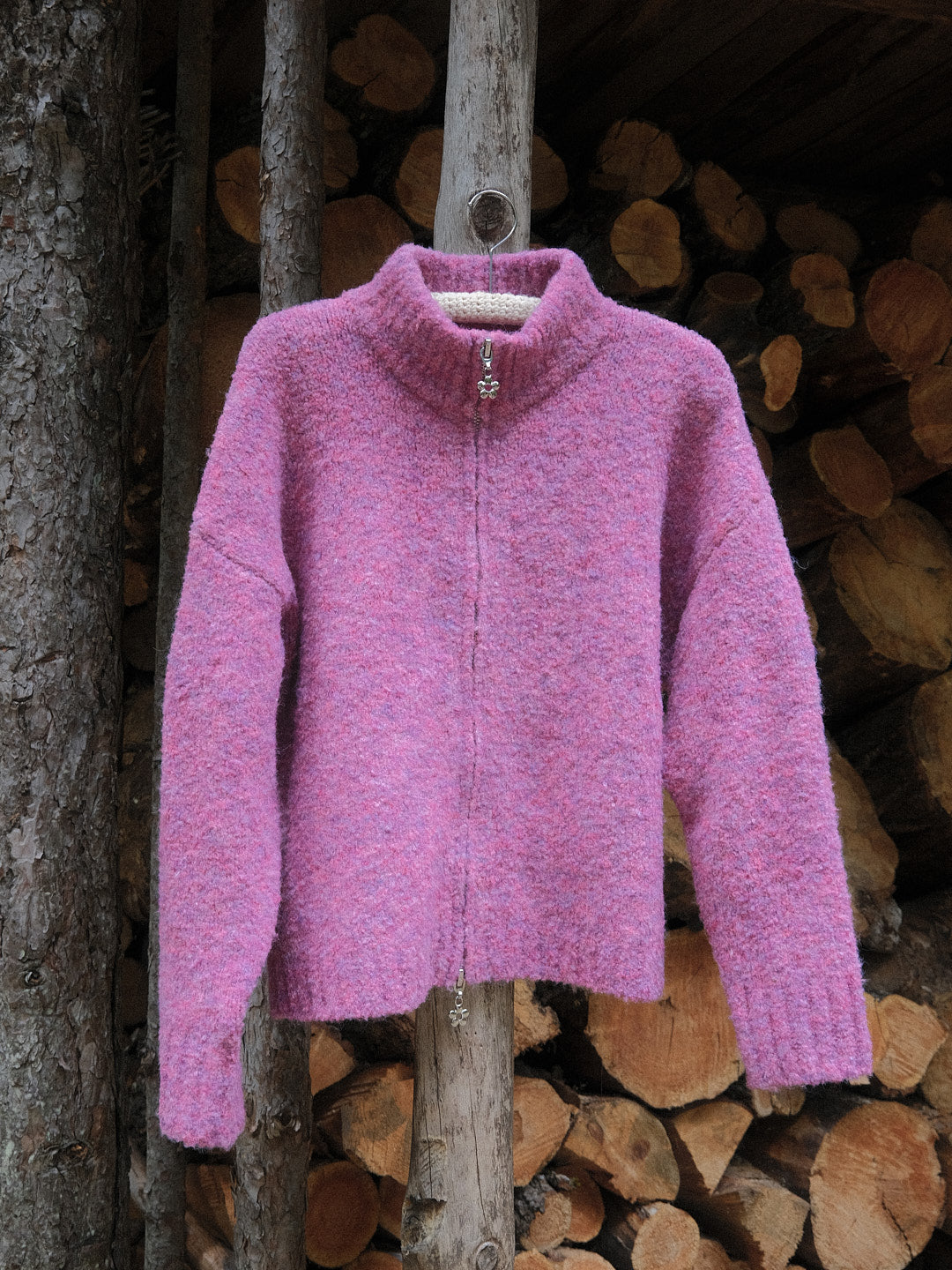 Gemma Zip Up - Pink Marble - 4