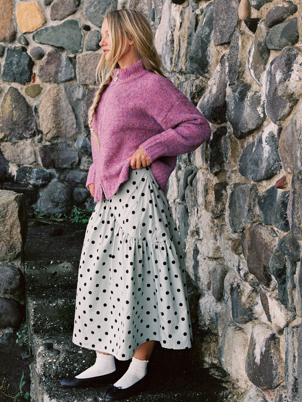 Maeve Midi Skirt - Mint Chip Dot - 5