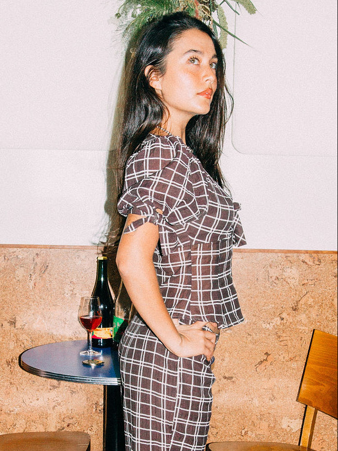 Ariel Top - Espresso Plaid - 4