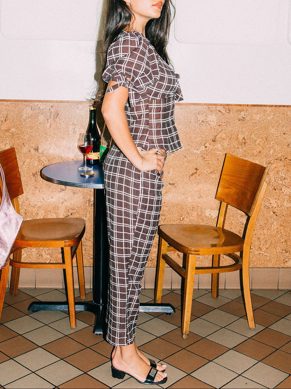 Kristin Pant - Espresso Plaid - 3