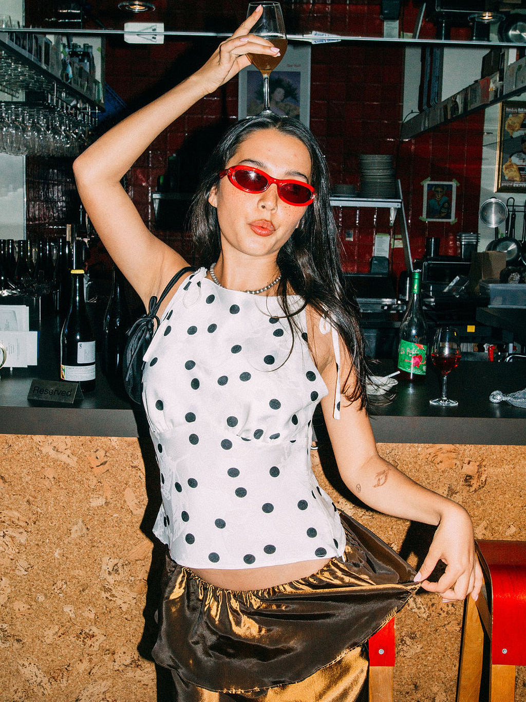 Lucy Top - White Dot - 2