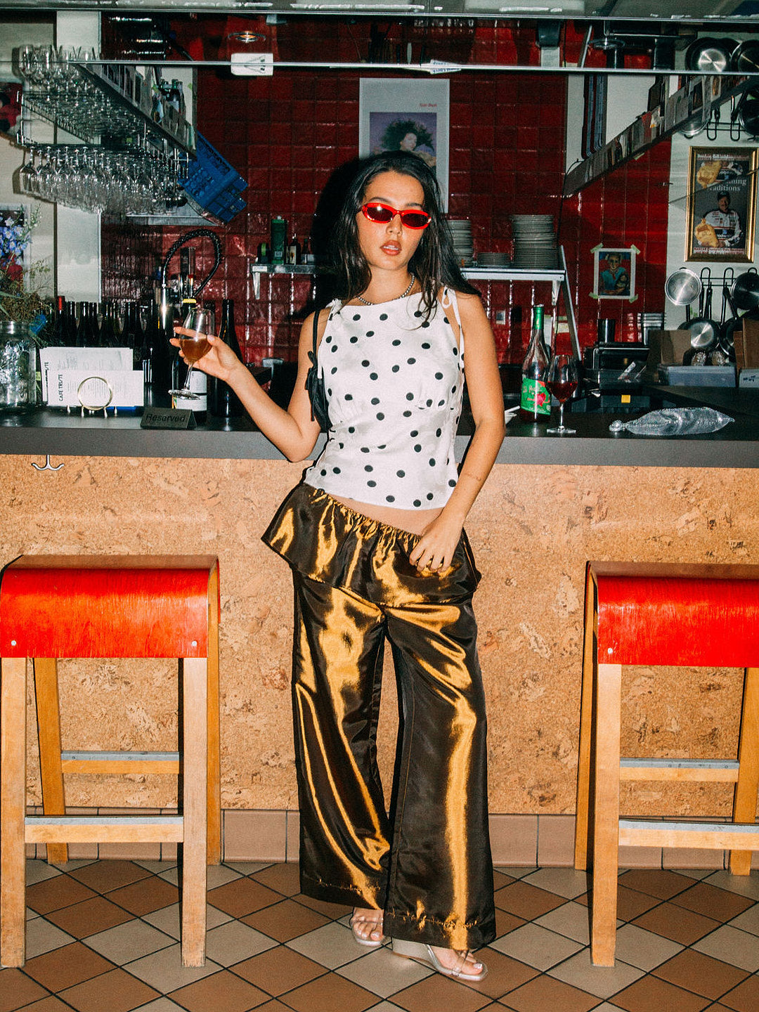 Lucy Top - White Dot - 4