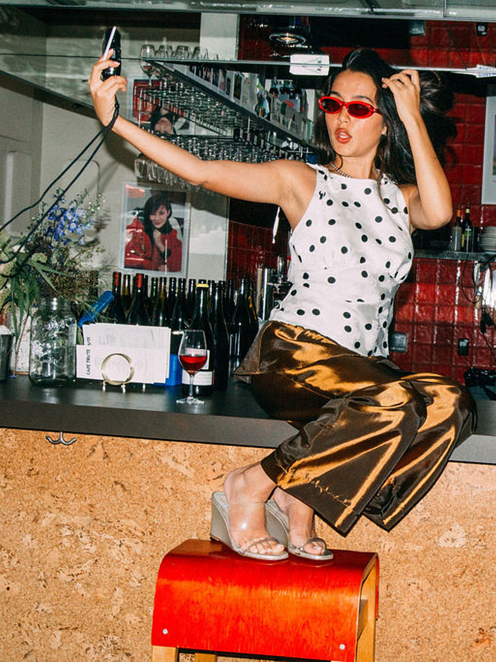 Lucy Top - White Dot - 5