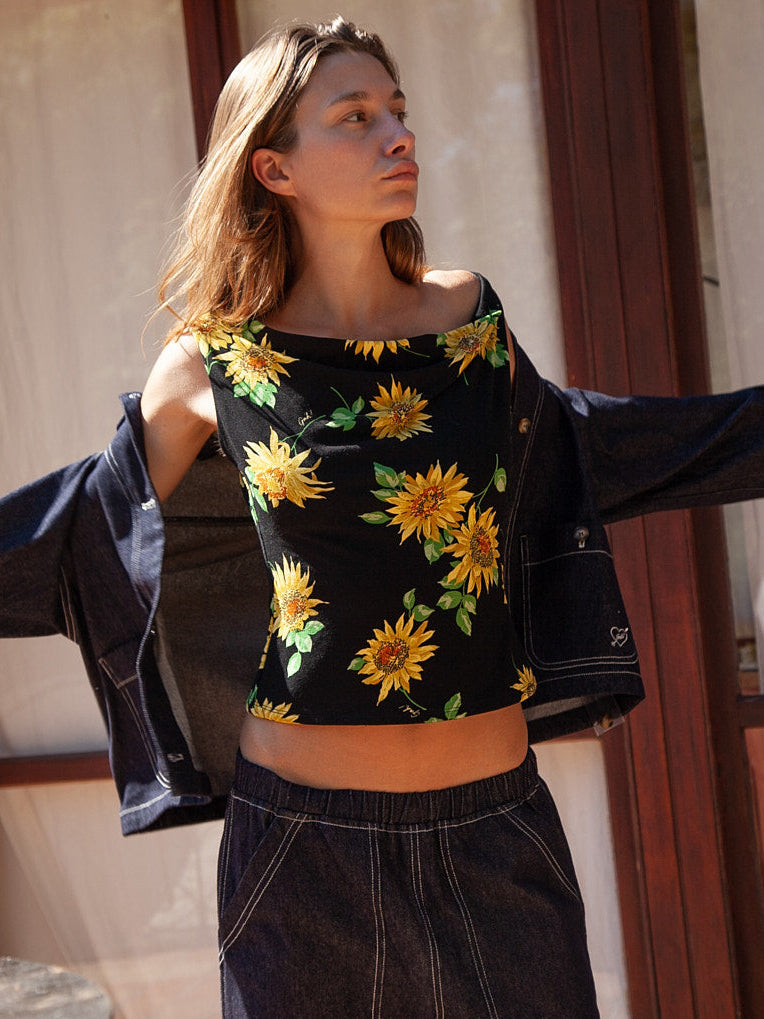 Jean Top - Midnight Sunflower - 5