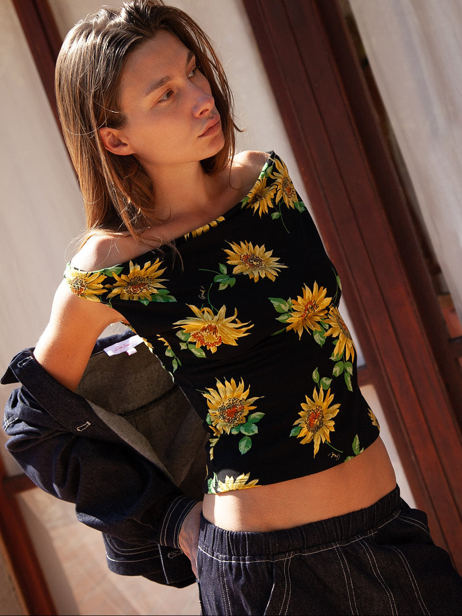 Jean Top - Midnight Sunflower - 1