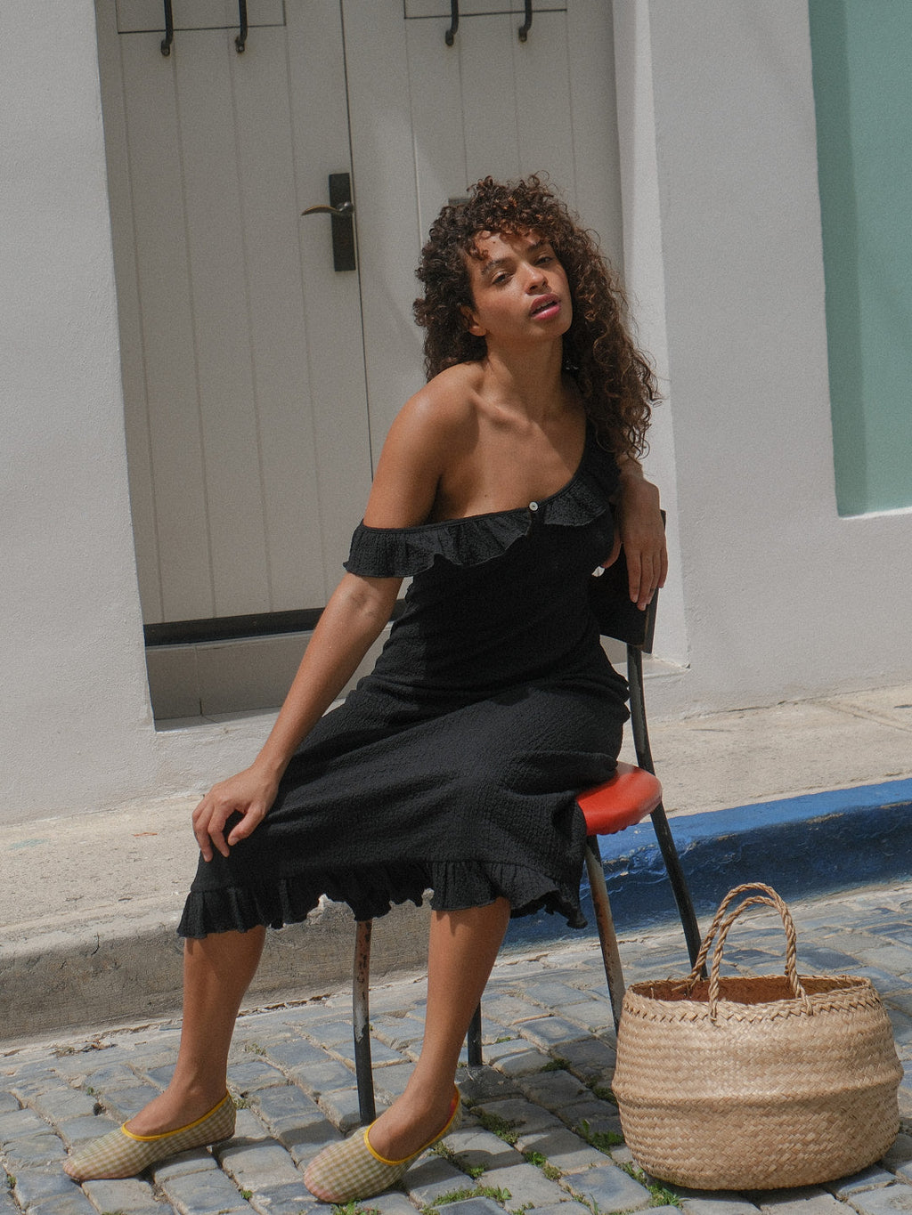 Eloise Midi Dress - Black - 6
