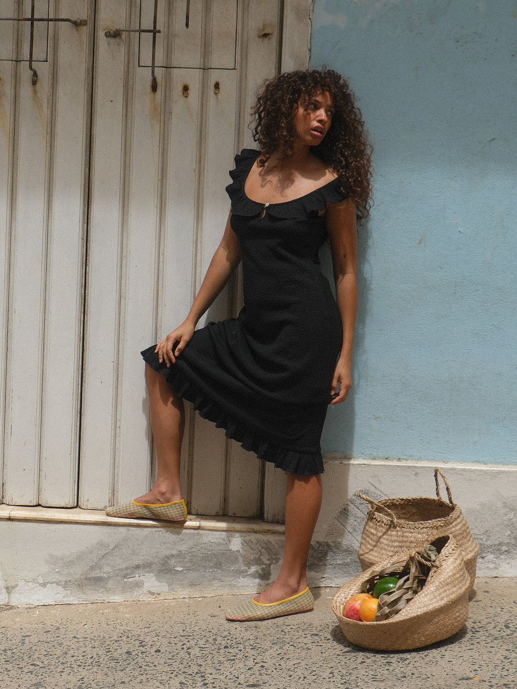 Eloise Midi Dress - Black - 8