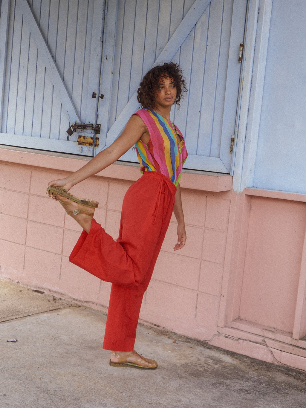 Nora Pant - Cherry - 4