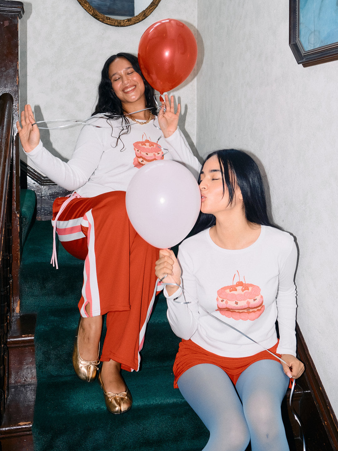 Dana Long Sleeve Tee - White/Cake - 3