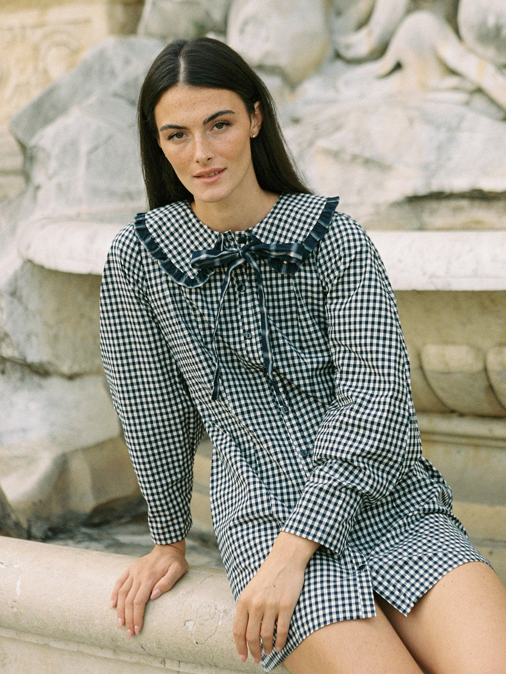 Piper Dress - Midnight Check Mix - 6